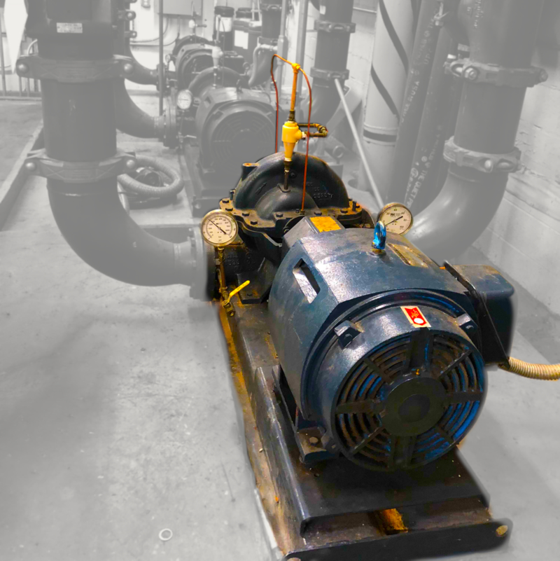 a pump in a chiller plant